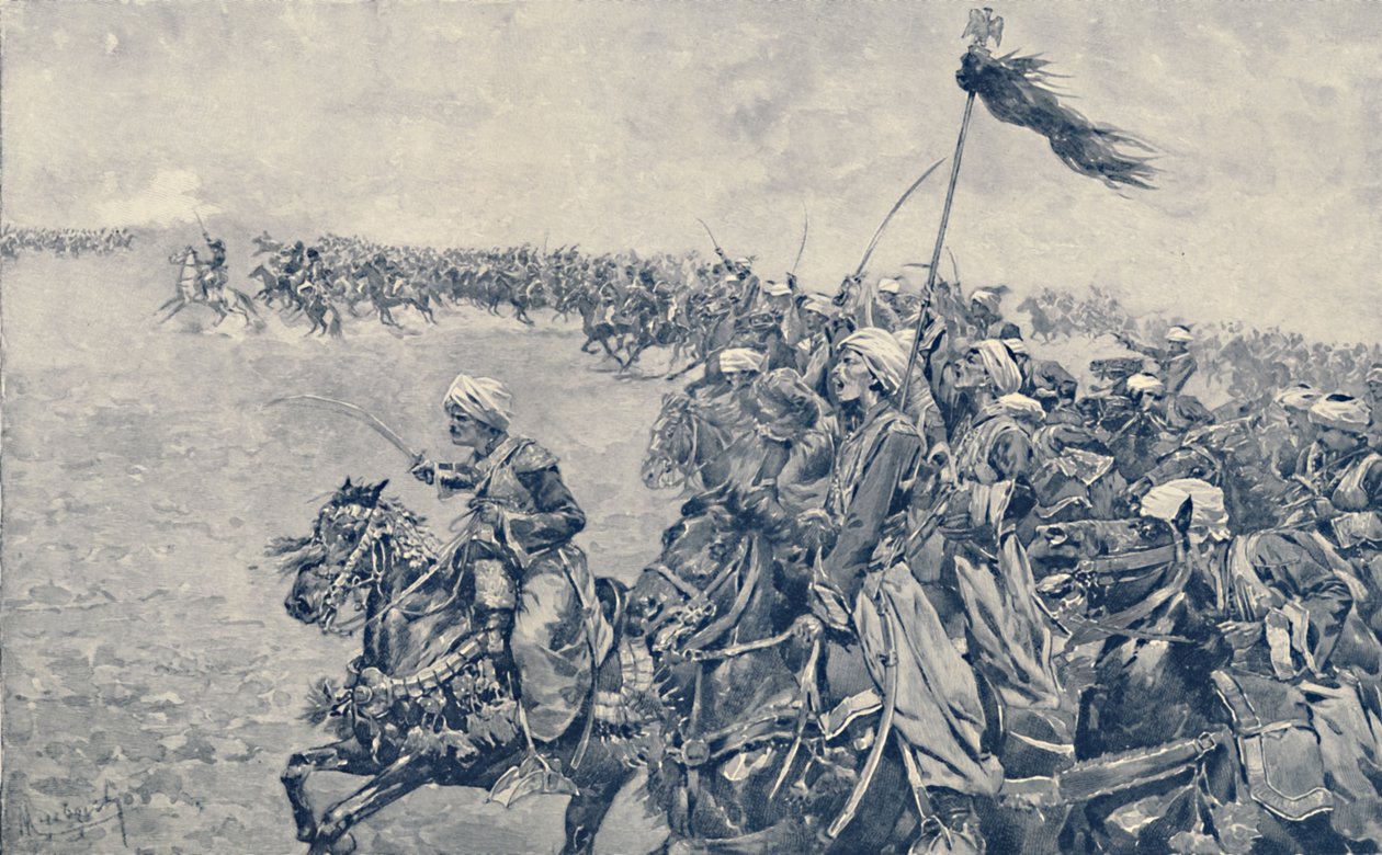 Szarża Mameluków w bitwie pod Austerlitz, 1896 autorstwa Unbekannt