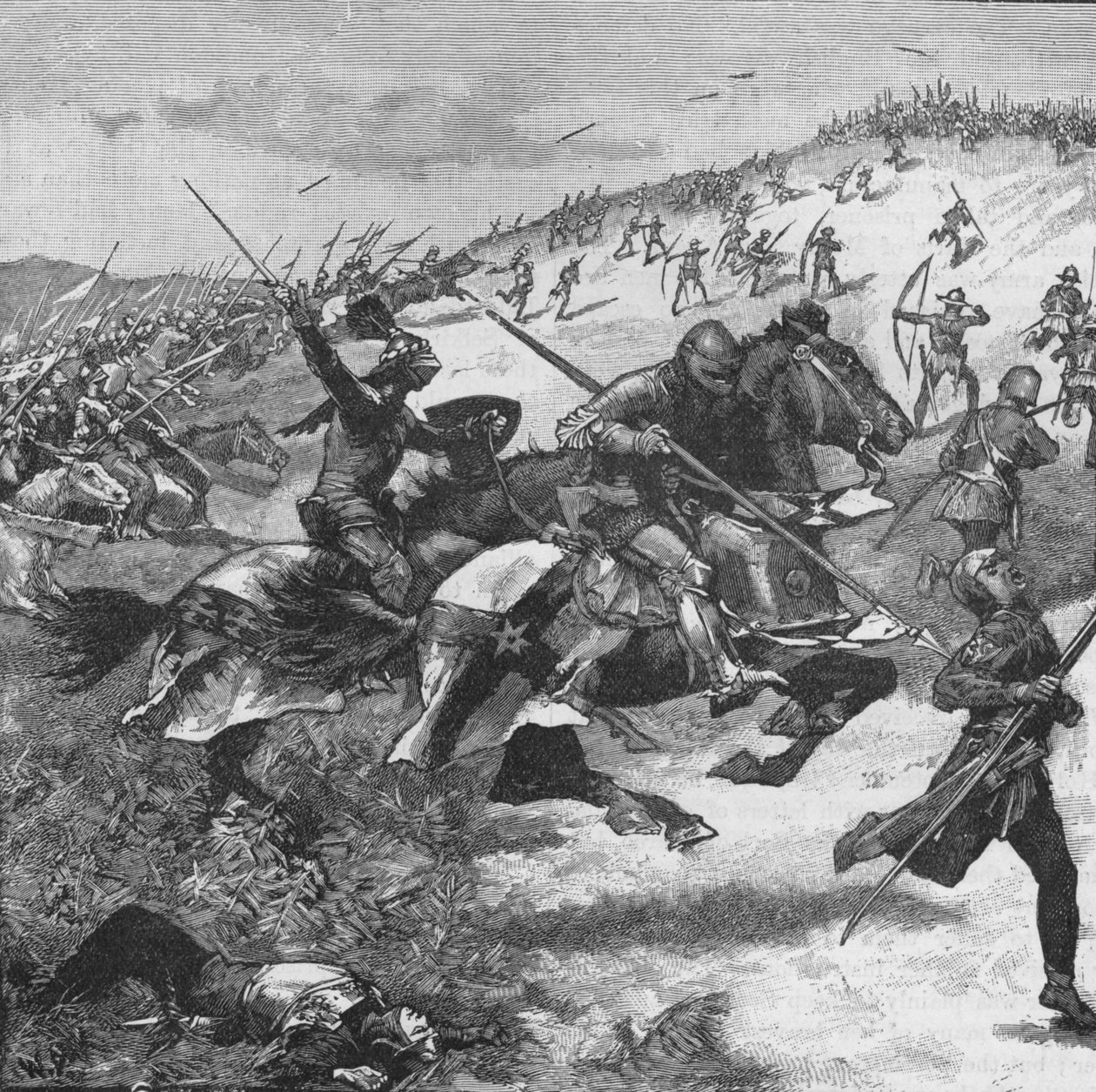 Szarża Szkotów w bitwie pod Homildon Hill, Northumberland, 1402 1905 autorstwa Unbekannt