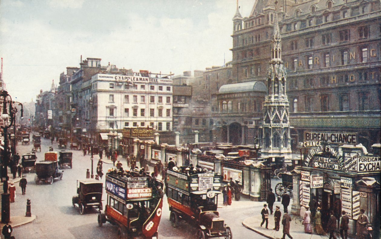 Charing Cross and the Strand, Londyn, ok. 1910. autorstwa Unbekannt