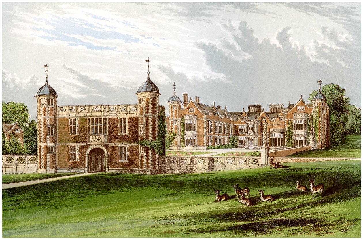 Charlecote Park, Warwickshire, dom rodziny Lucy, ok. 1880 autorstwa Unbekannt