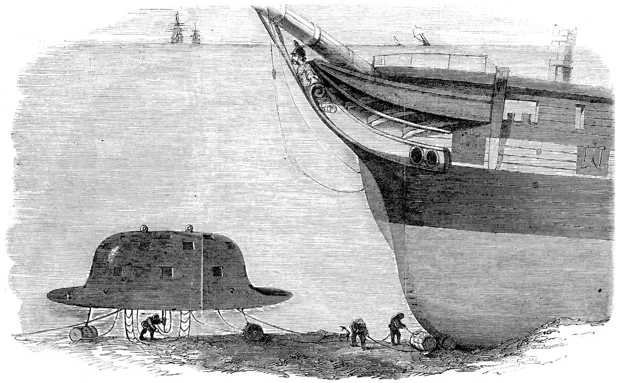 Charles Babbages zaproponował projekt dzwonu nurkowego, 1855 autorstwa Unbekannt