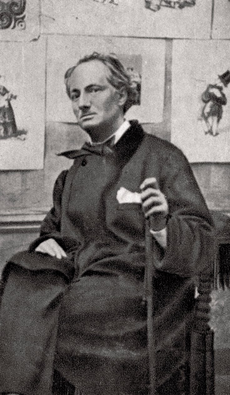 Charles Baudelaire, francuski poeta i krytyk sztuki, 1857 autorstwa Unbekannt