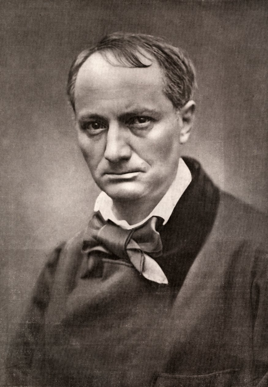 Charles Baudelaire, wpływowy francuski poeta, krytyk i tłumacz, połowa XIX wieku autorstwa Unbekannt