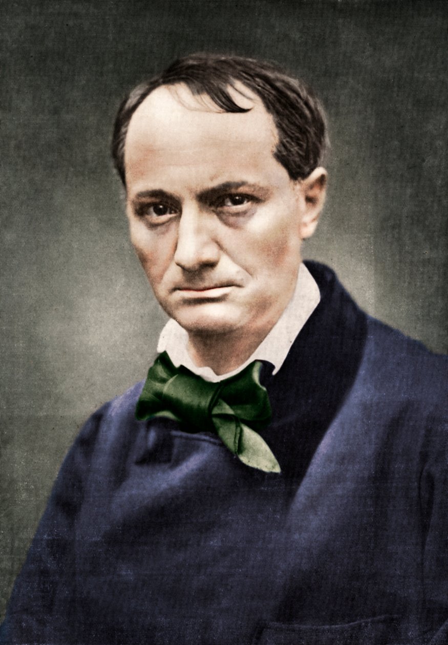 Charles Baudelaire, wpływowy francuski poeta, krytyk i tłumacz, połowa XIX wieku. autorstwa Unbekannt
