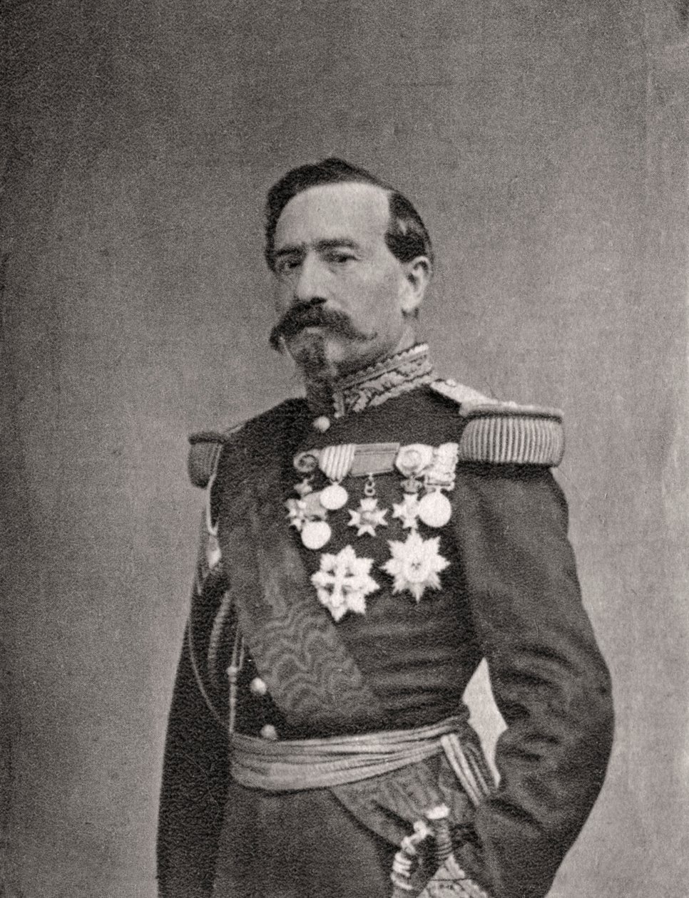 Charles Denis Bourbaki, francuski żołnierz i generał, 1868 autorstwa Unbekannt