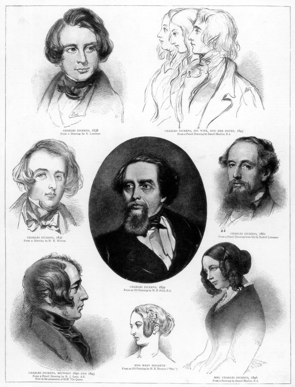 Karol Dickens 1812-1870, angielski powieściopisarz, 1892 autorstwa Unbekannt