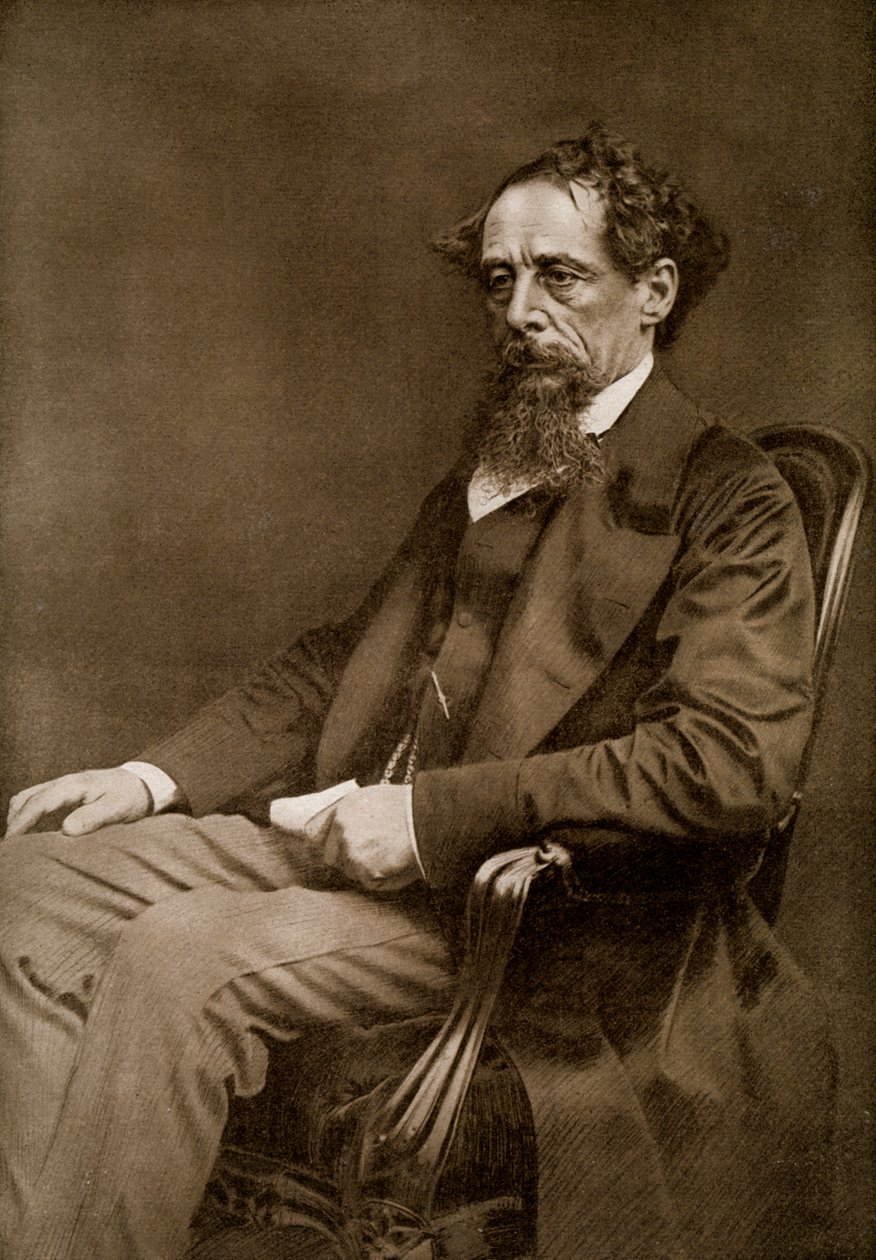 Charles Dickens, XIX-wieczny angielski autor, 1910 autorstwa Unbekannt