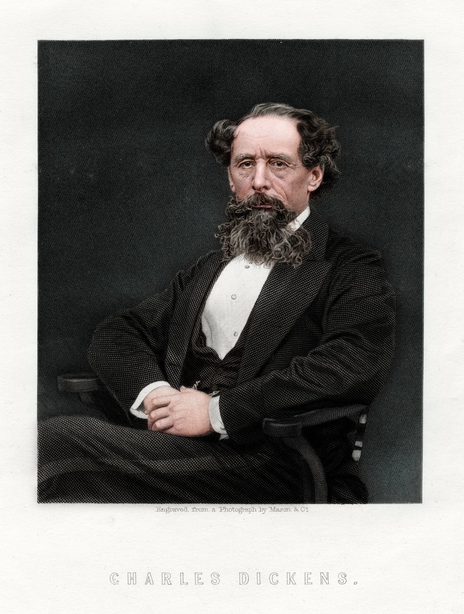 Charles Dickens, angielski powieściopisarz i dziennikarz, 1876. autorstwa Unbekannt
