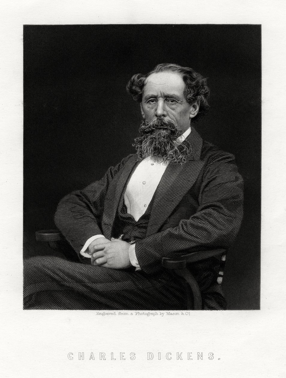 Charles Dickens, angielski powieściopisarz i dziennikarz, 1876 autorstwa Unbekannt