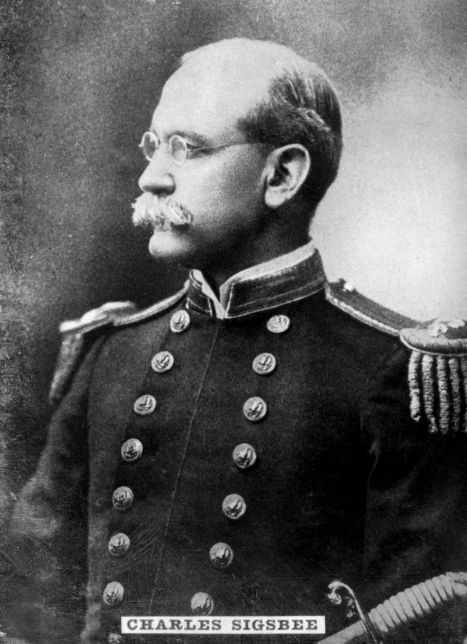 Charles Dwight Sigsbee 1845-1923, kontradmirał w Marynarce Wojennej Stanów Zjednoczonych, c1910 autorstwa Unbekannt