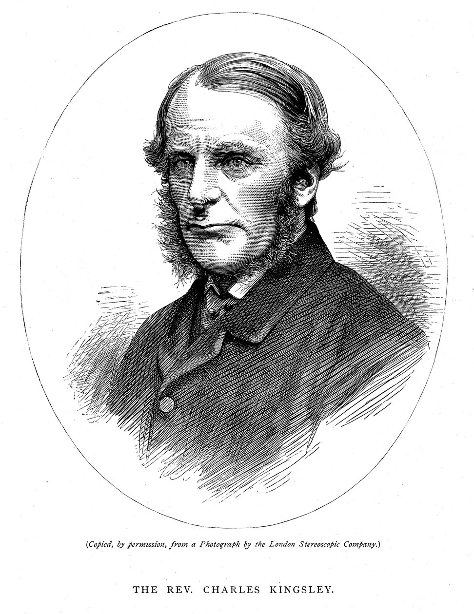 Charles Kingsley, brytyjski pisarz i duchowny, ok. 1880 r. autorstwa Unbekannt