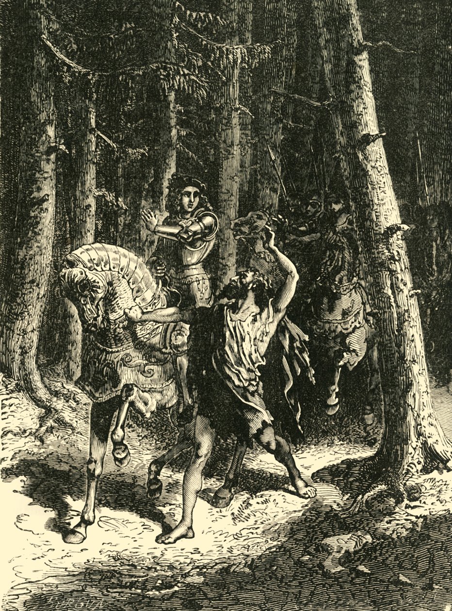 Karol VI w Lesie Le Mans, 1392, 1890. autorstwa Unbekannt