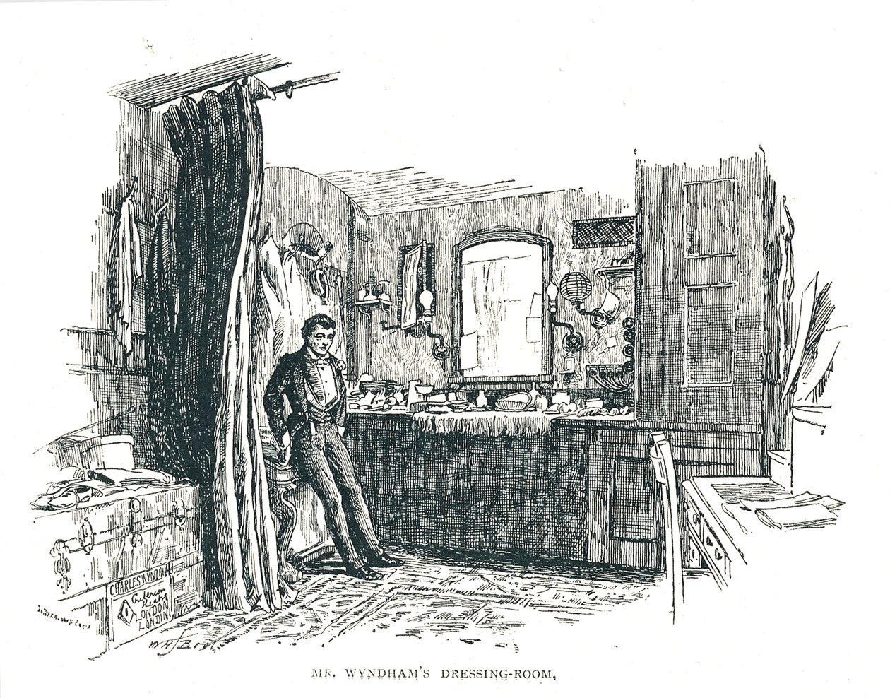 Szatnia Charlesa Wyndhama z widokiem na Piccadilly w teatrze Criterion, 1891 autorstwa Unbekannt