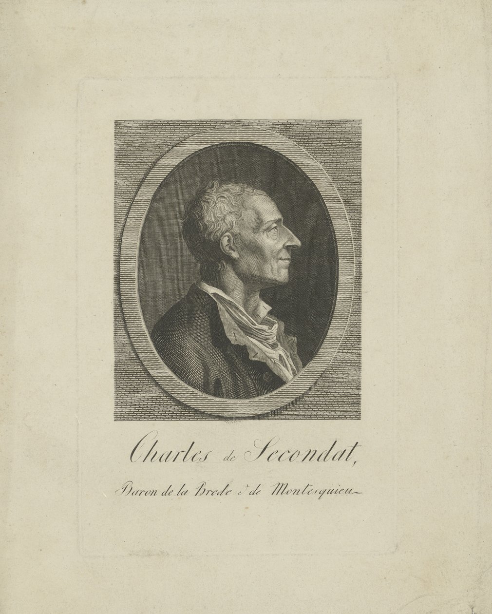 Charles de Secondat, baron de Montesquieu 1689-1755, ok. 1930 r. 1795. autorstwa Unbekannt