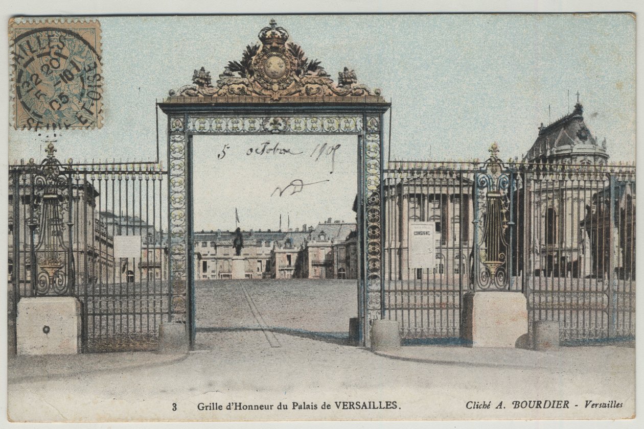 Chateau de Versailles: siatka honorowa - Pocztówka z 1905 r. autorstwa Unbekannt