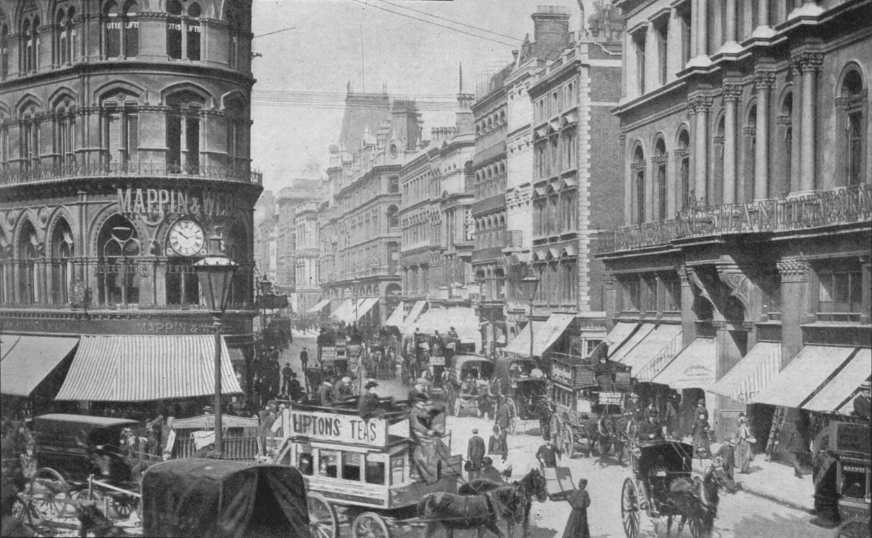 Tania strona z Mansion House, City of London, c1900 1901 autorstwa Unbekannt