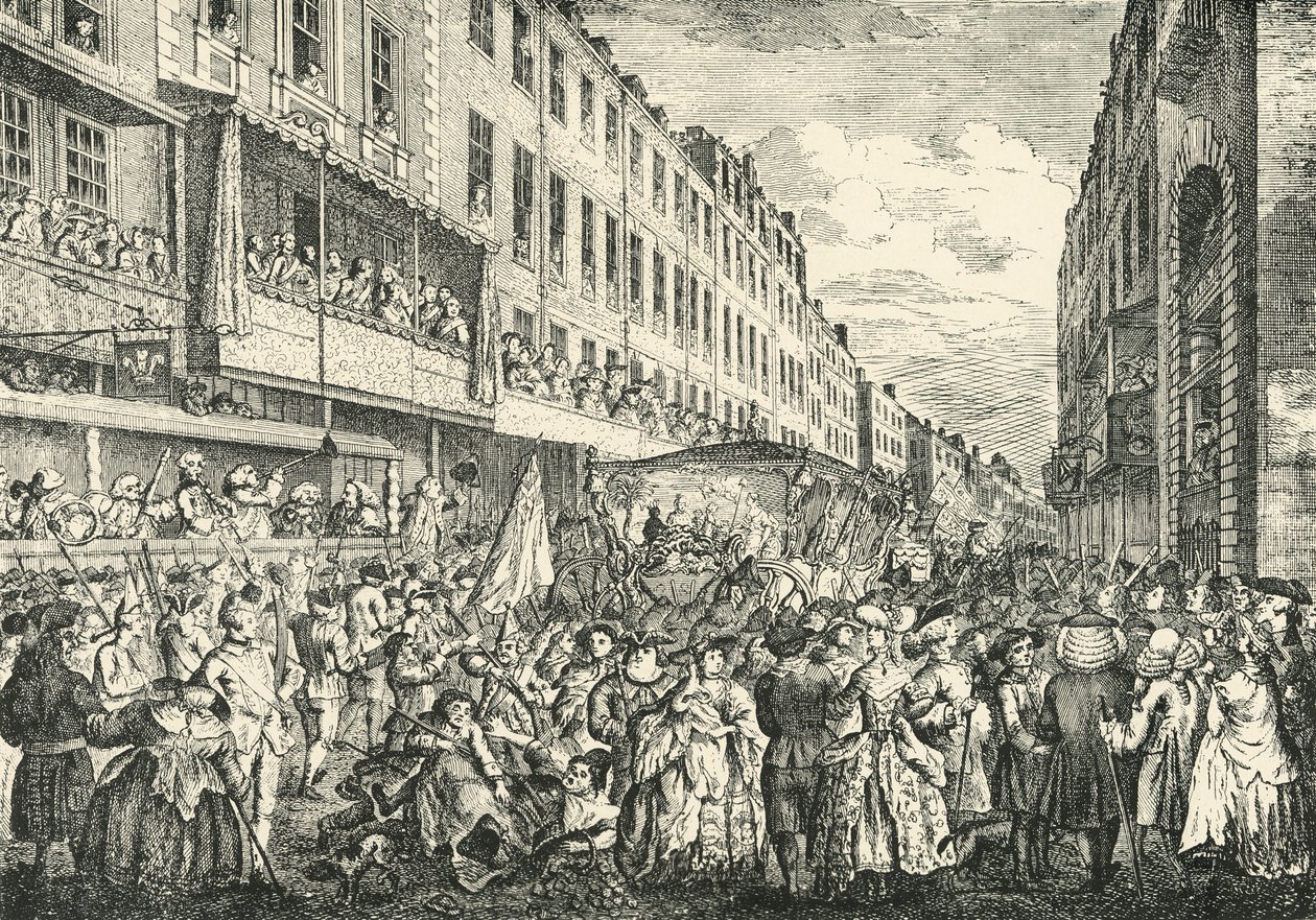 Cheapside w Dzień Lorda Burmistrza, 1761, 1925. autorstwa Unbekannt