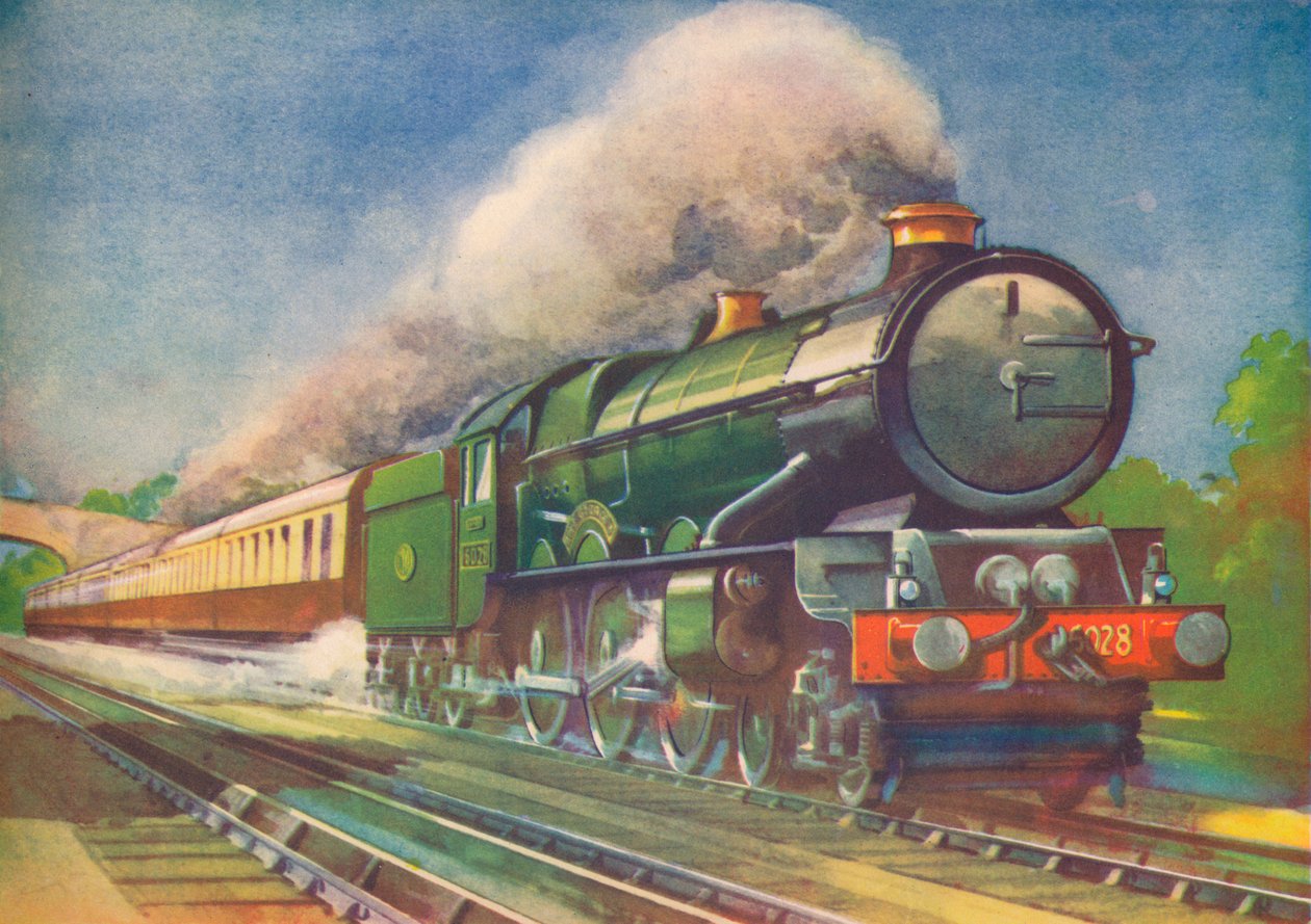 Cheltenham Flyer, G.W.R., odbierający wodę w Goring, 1940 autorstwa Unbekannt