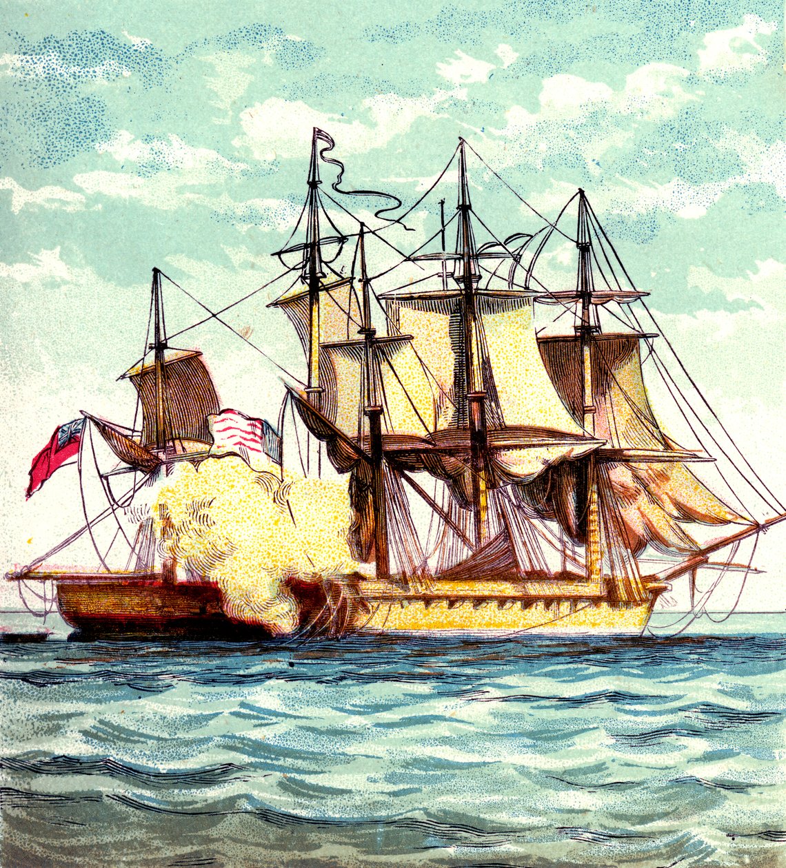 Chesapeake i Shannon, 1812 ok. 1850 r. autorstwa Unbekannt