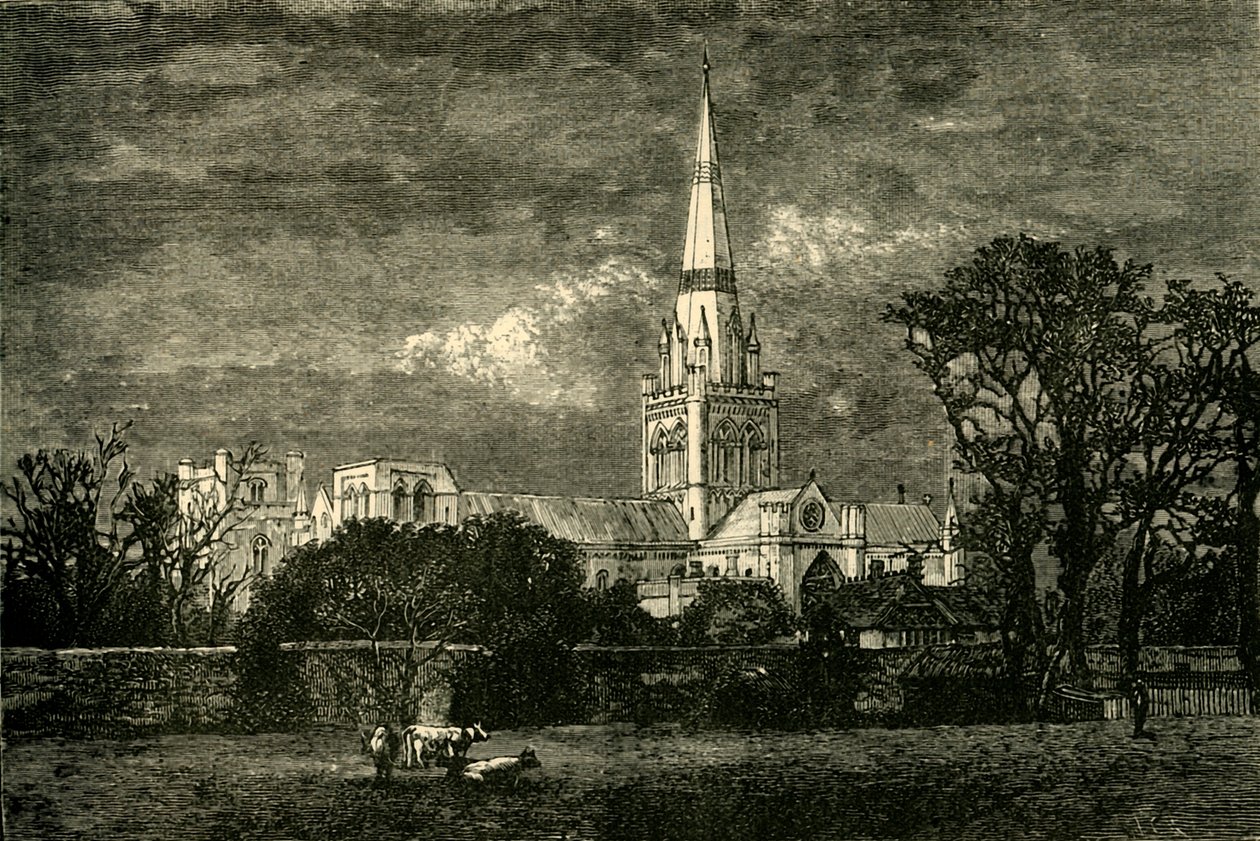 Katedra Chichester, od południa, 1898. autorstwa Unbekannt