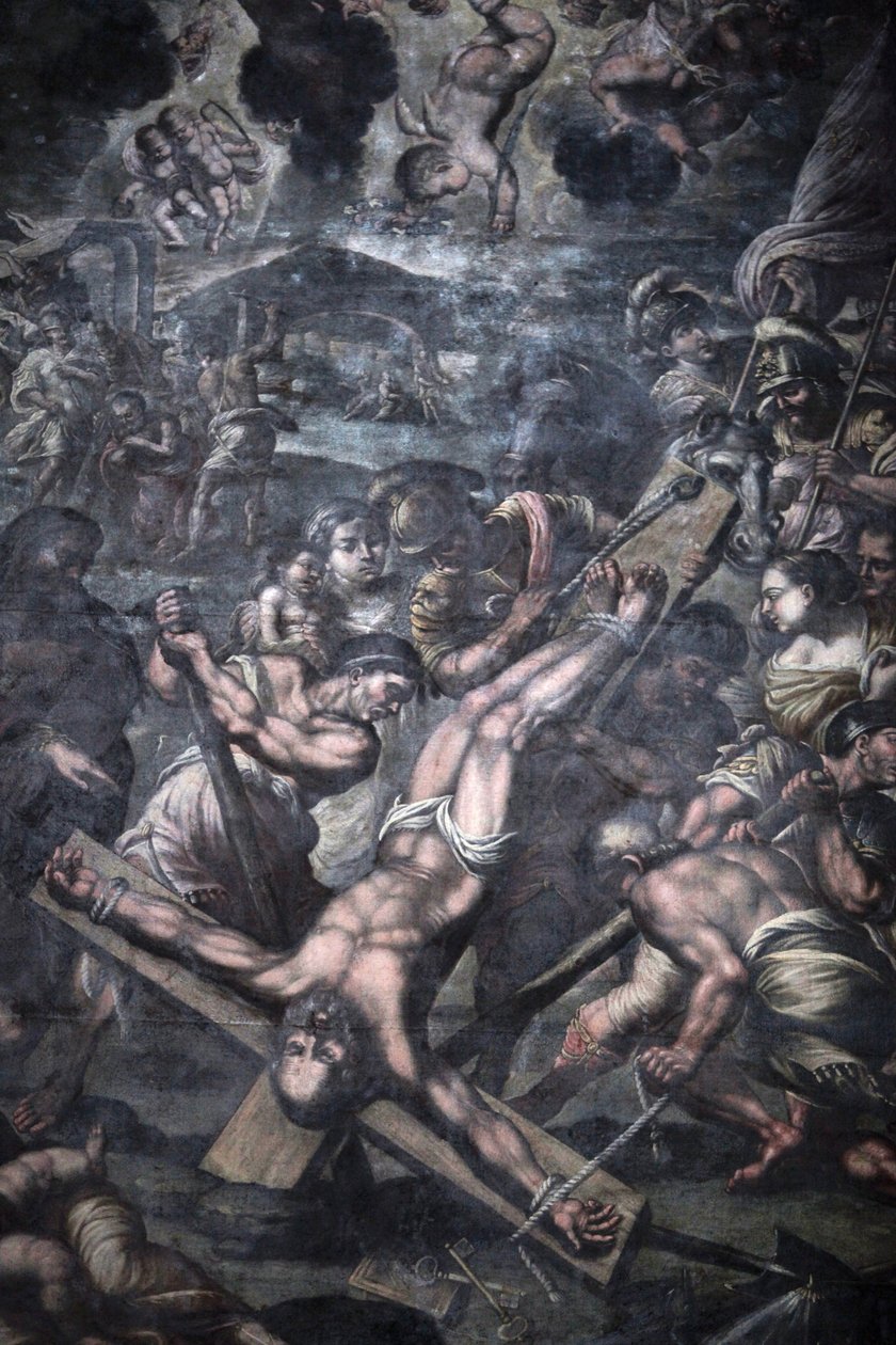 Chiesa della Grazia, Galatina, Apulia Obraz przedstawiający ukrzyżowanie św. Piotra, Galatina, Włochy autorstwa Unbekannt
