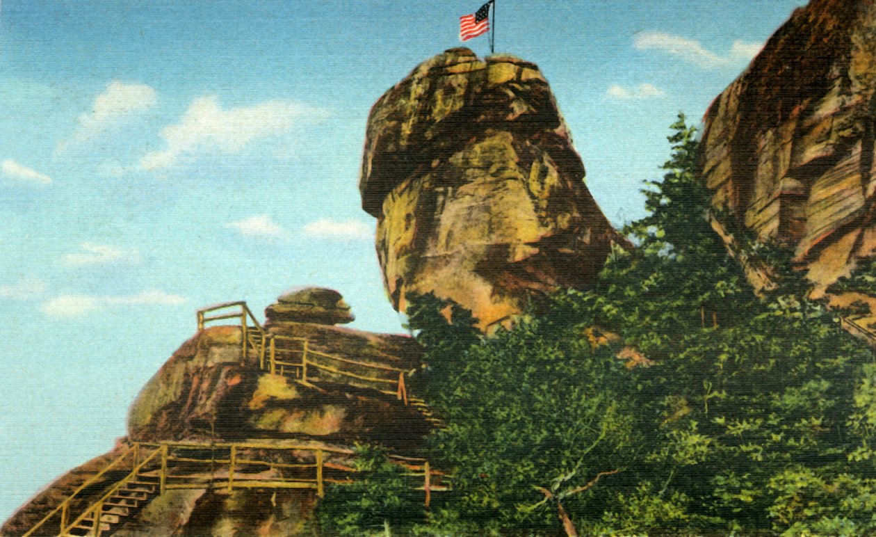 Chimney Rock and Rock Pile, Zachodnia Karolina Północna, 1942. autorstwa Unbekannt