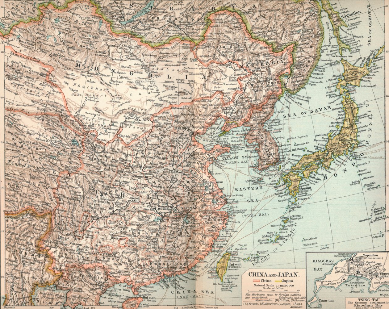 Chiny i Japonia, ok. 1903, 1904 autorstwa Unbekannt