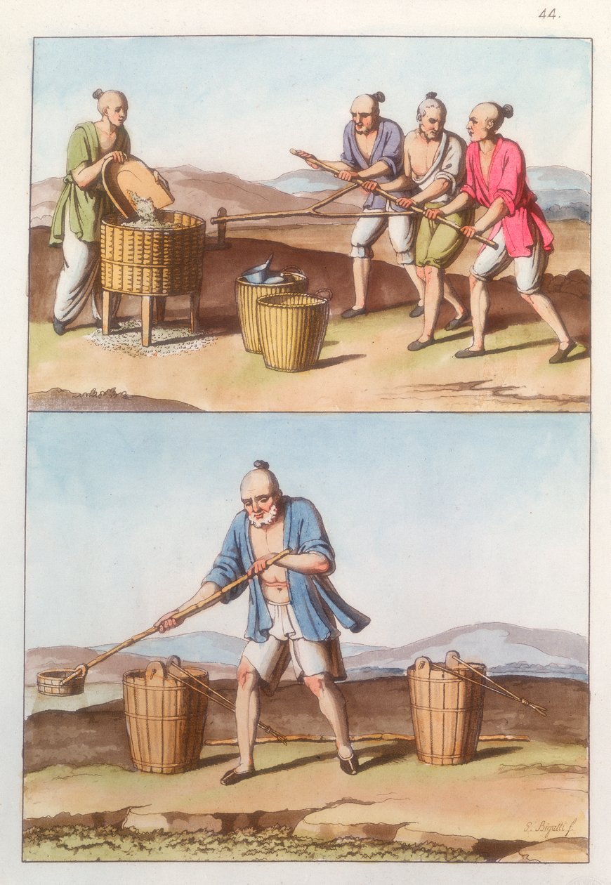 Chińskie rolnictwo, 1825-1835 autorstwa Unbekannt