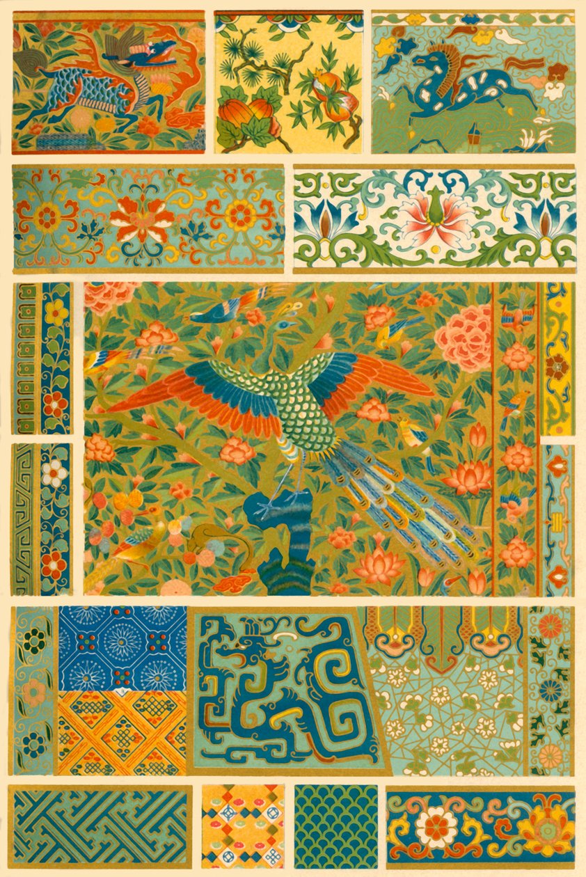 Chińskie malarstwo, tkactwo, haft i cloisonné, 1898. autorstwa Unbekannt