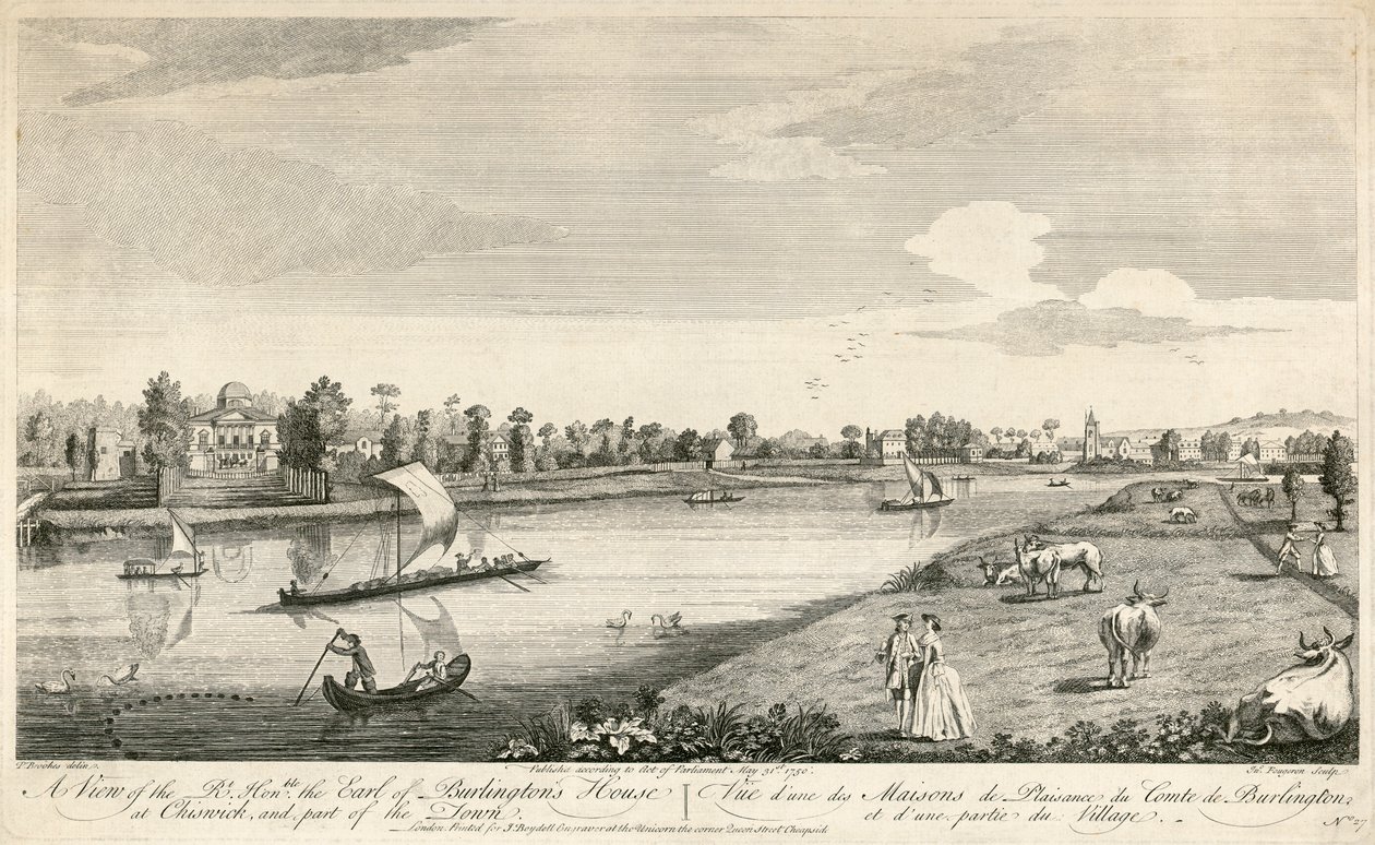 Chiswick House, Londyn, 1750 autorstwa Unbekannt