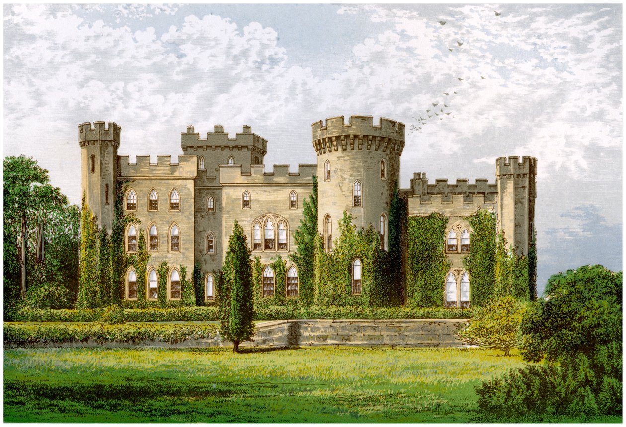 Zamek Cholmondeley, Cheshire, dom markiza Cholmondeley, ok. 1880 r. autorstwa Unbekannt