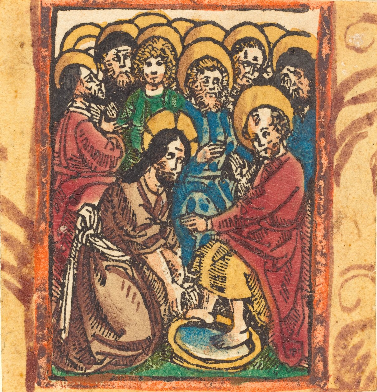 Chrystus obmywający nogi apostołom, ok. 1930 r. 14901500. autorstwa Unbekannt