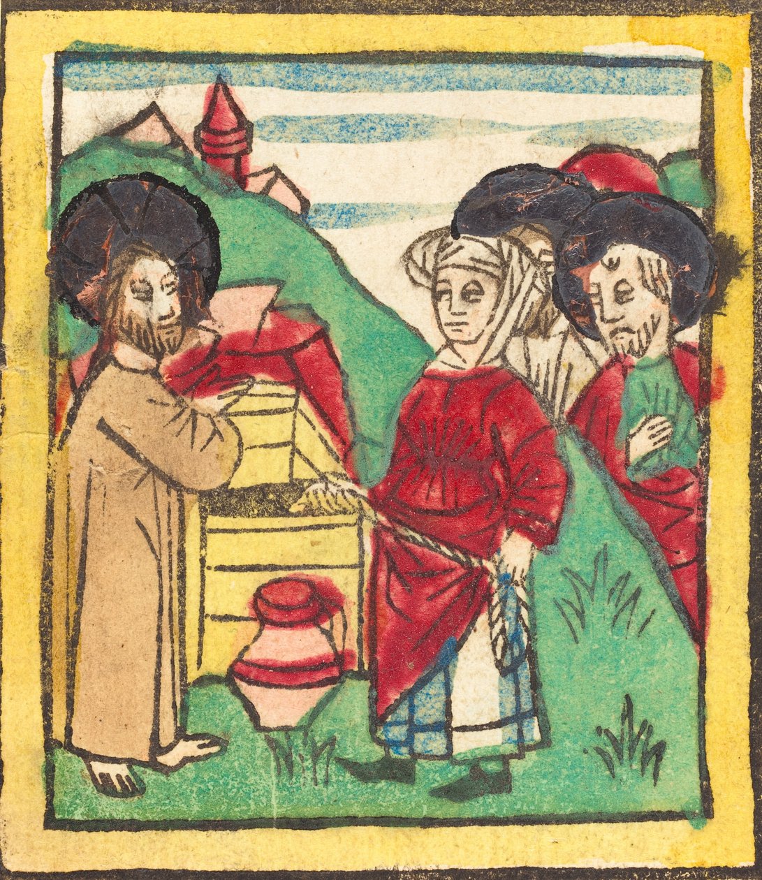 Chrystus i Niewiasta z Samarii, c. 14401460. autorstwa Unbekannt