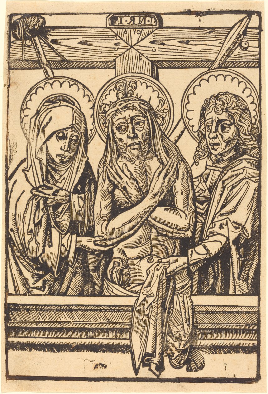 Chrystus między Marią i Janem, 14801500. autorstwa Unbekannt
