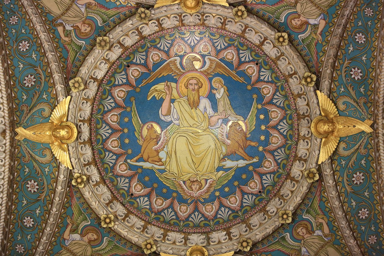 Chrystus w majestacie i tetramorfie. Bazylika Notre Dame de Fourvière. Lyon autorstwa Unbekannt