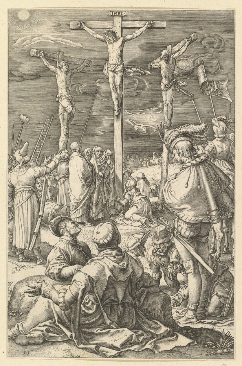 Chrystus na krzyżu, z Męki Pańskiej, ca. 1598-1617. autorstwa Unbekannt
