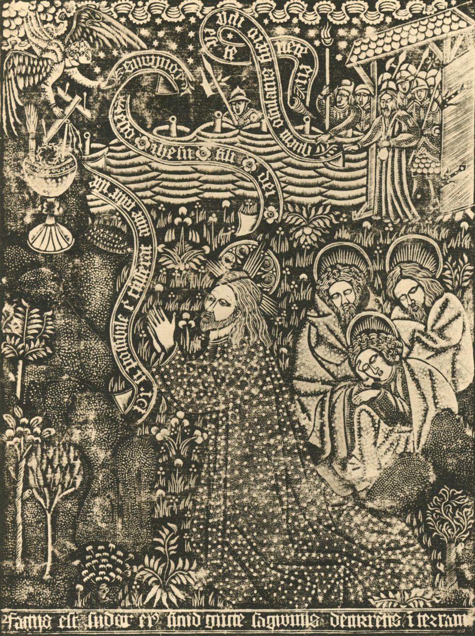 Chrystus na Górze Oliwnej Kropkowany druk, 1915. autorstwa Unbekannt