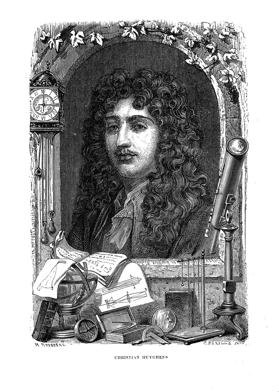 Christiaan Huygens 1629-1695, holenderski fizyk, matematyk i astronom, c1870 autorstwa Unbekannt