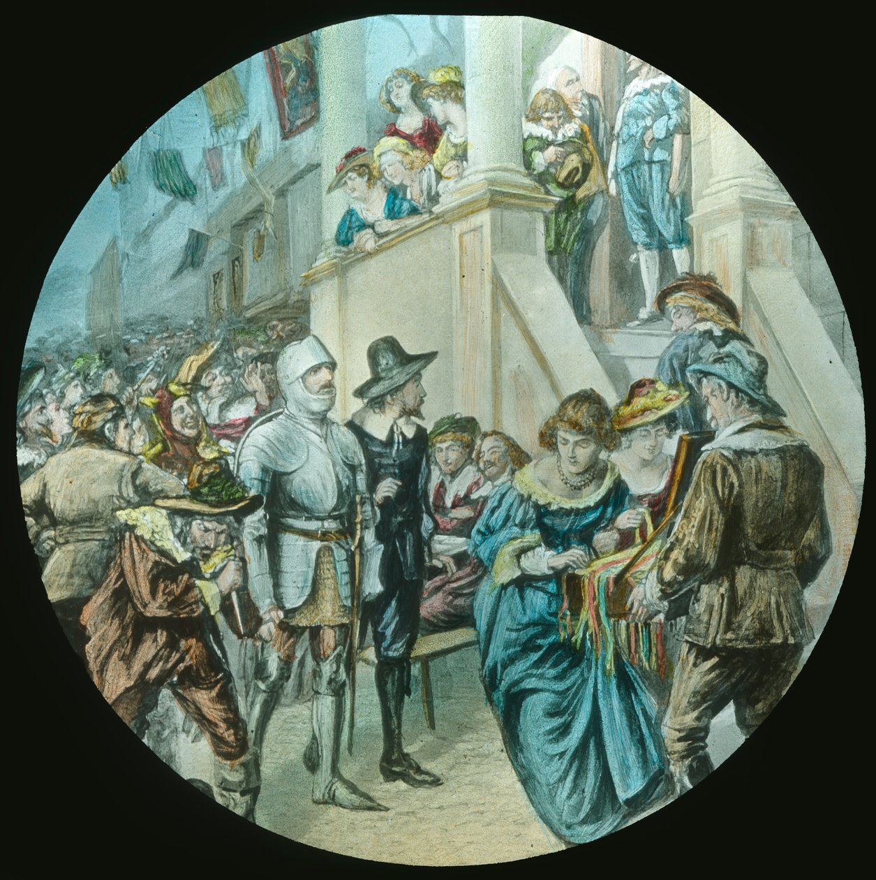 Chrześcijanie i wierni przechodzą przez Vanity Fair, c1910. autorstwa Unbekannt
