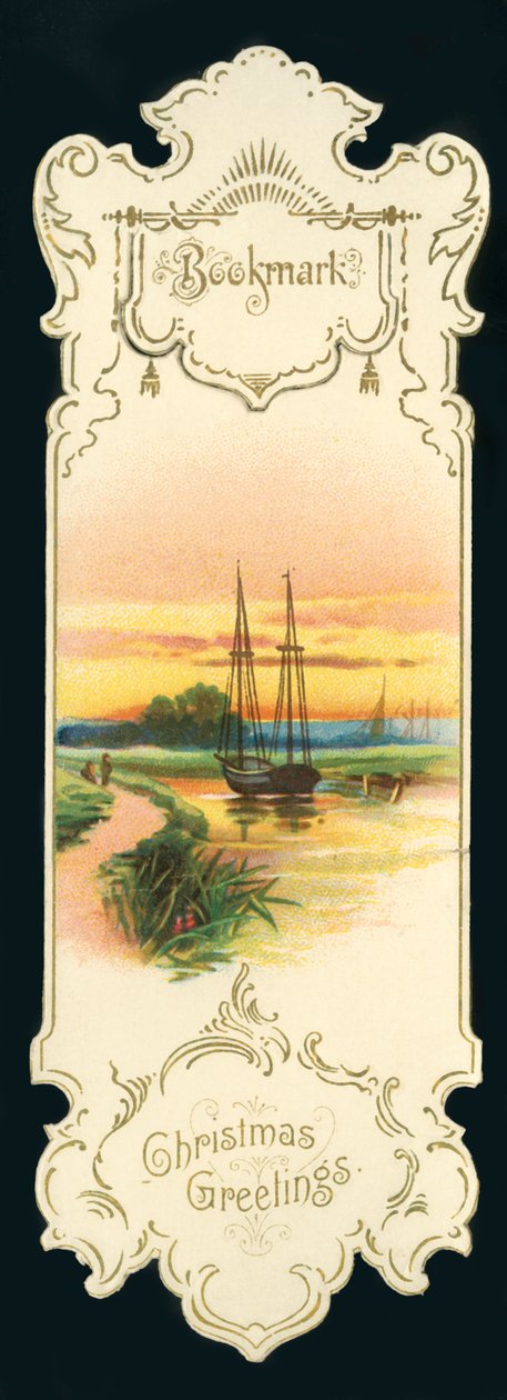 Życzenia Świąteczne - Zakładka, c1900. autorstwa Unbekannt