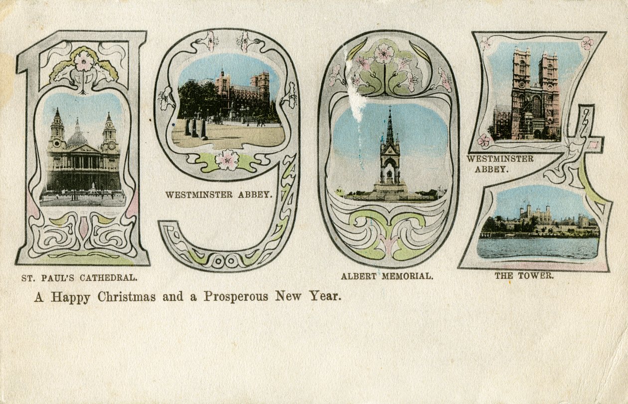 Kartka bożonarodzeniowa, 1904 autorstwa Unbekannt