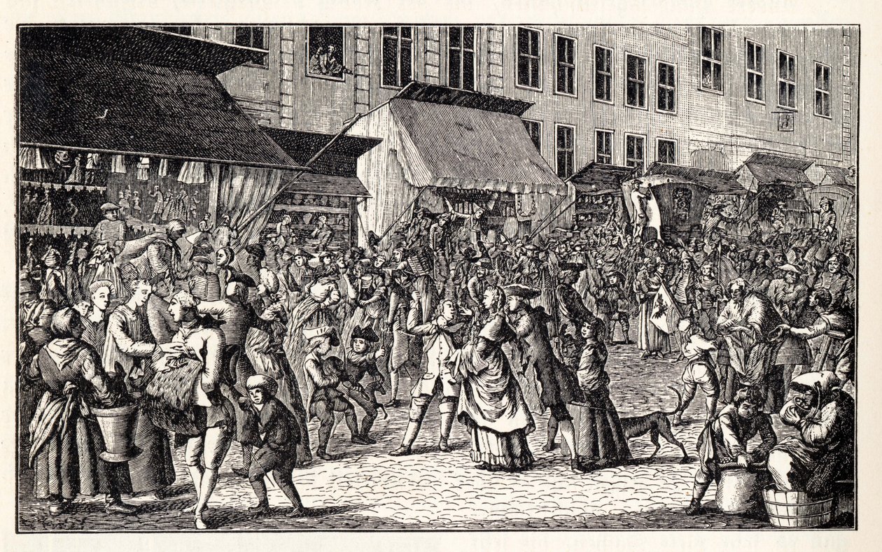 Jarmark bożonarodzeniowy w Berlinie, 1776 r. autorstwa Unbekannt