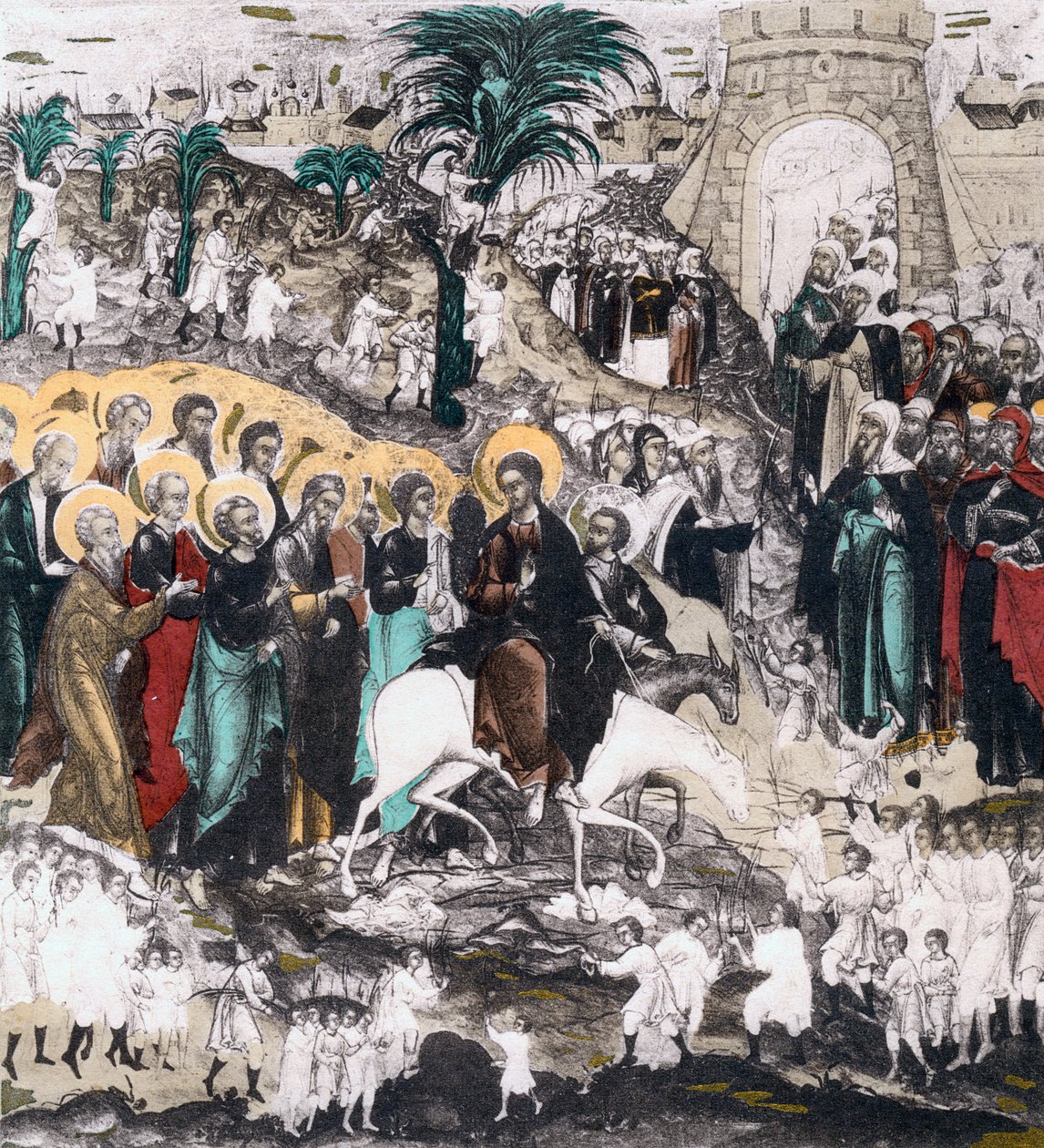Wejście Chrystusa do Jerozolimy, XVI wiek autorstwa Unbekannt