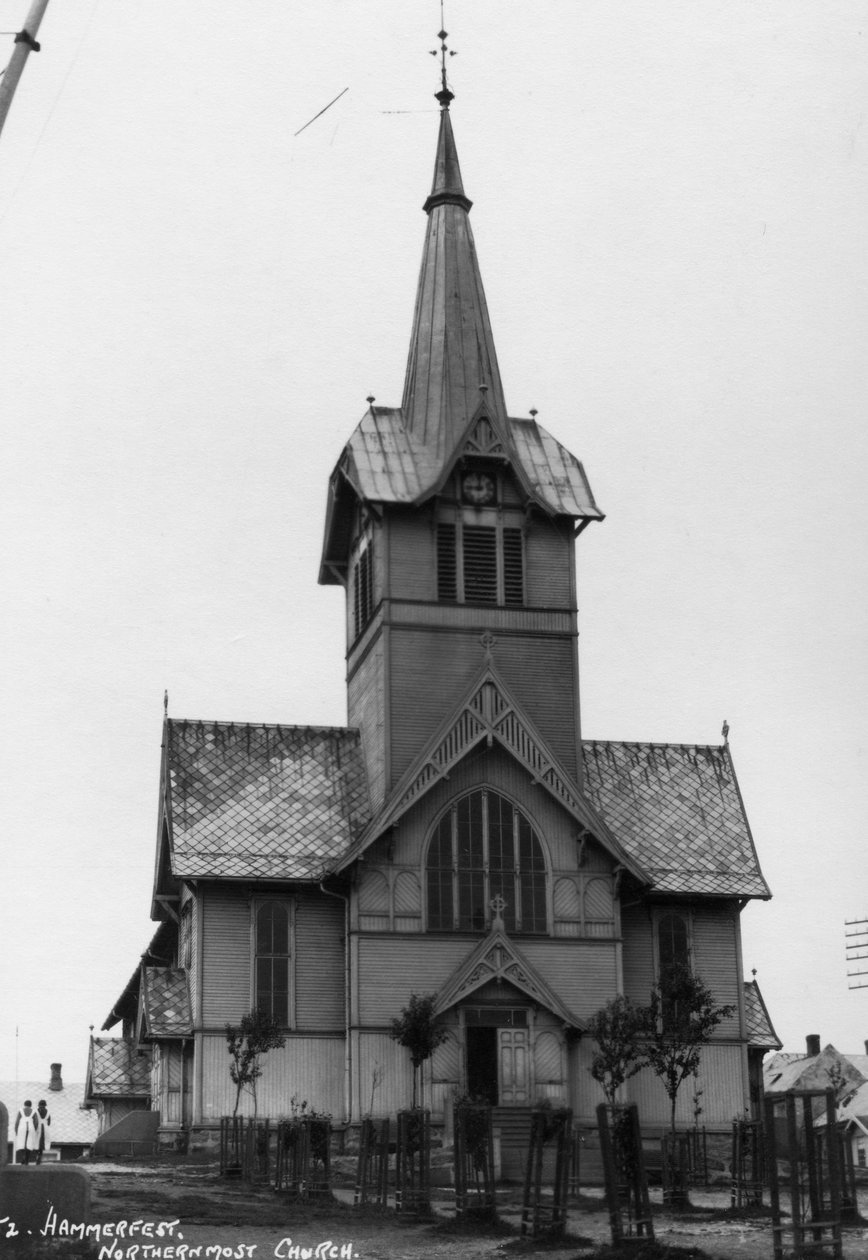 Kościół, Hammerfest, Finnmark, północna Norwegia, c1920-c1930 autorstwa Unbekannt