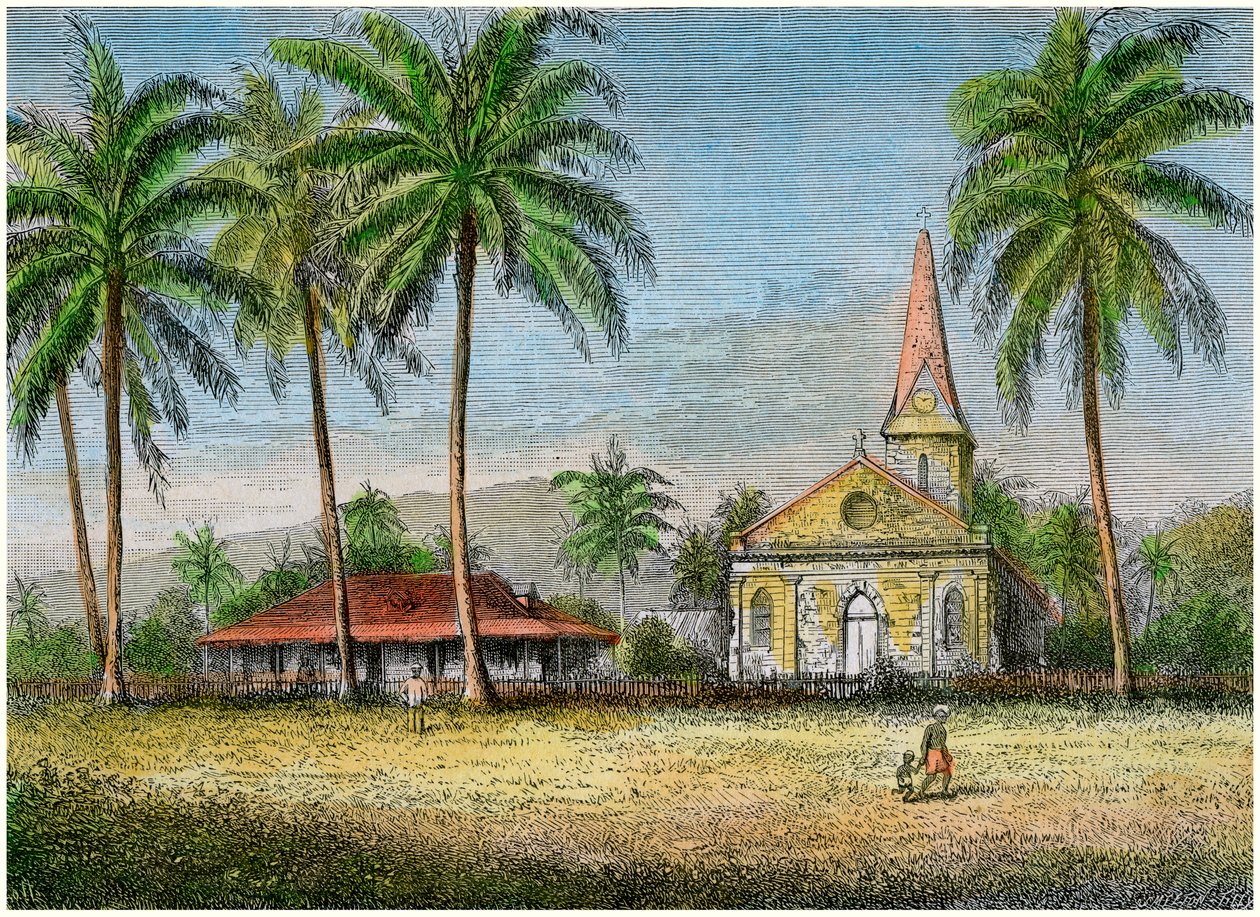 Kościół, Samoa, ok. 1875 r. autorstwa Unbekannt