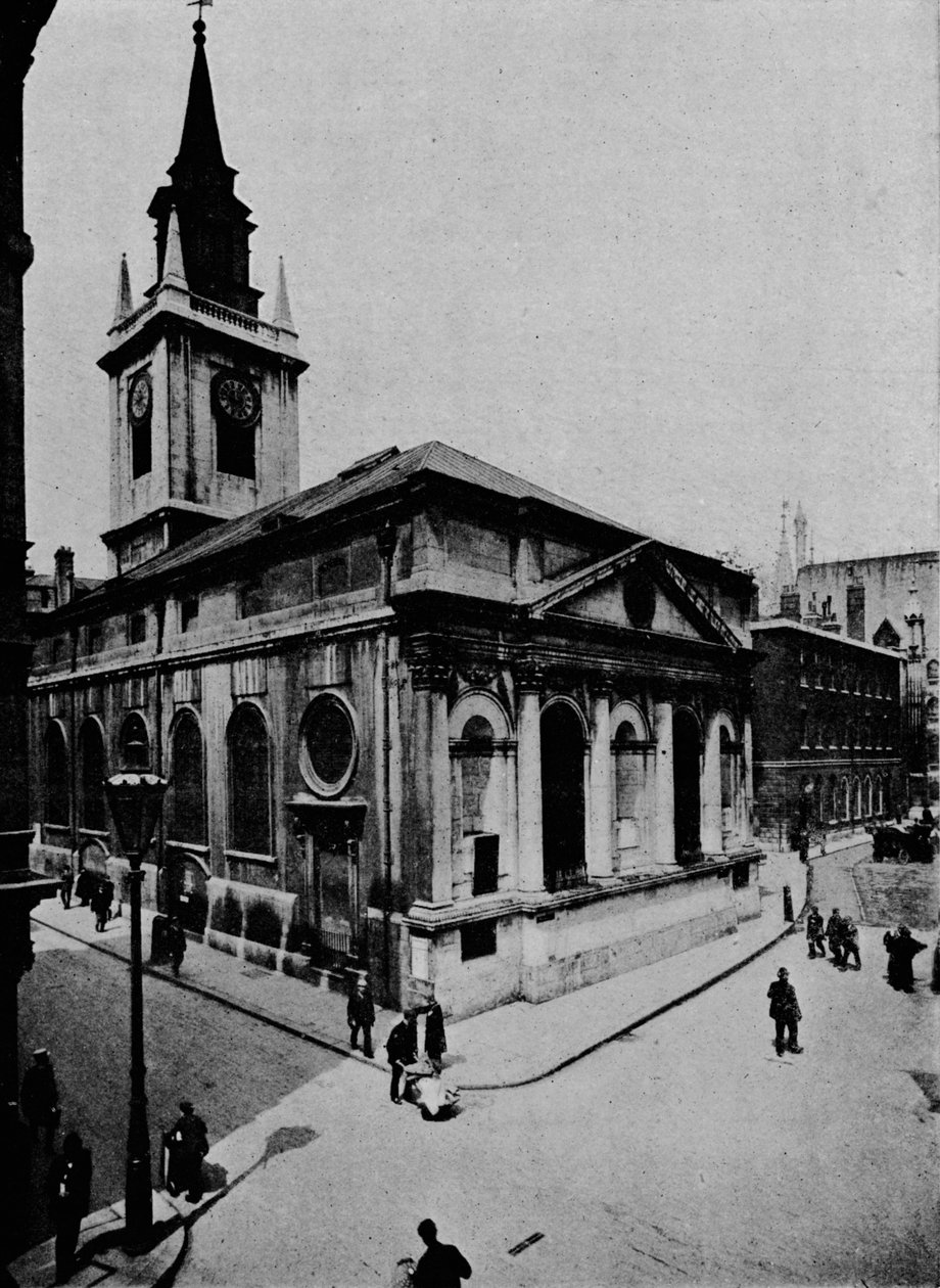 Kościół św. Wawrzyńca, żydostwo, City of London, c1910 1911 autorstwa Unbekannt