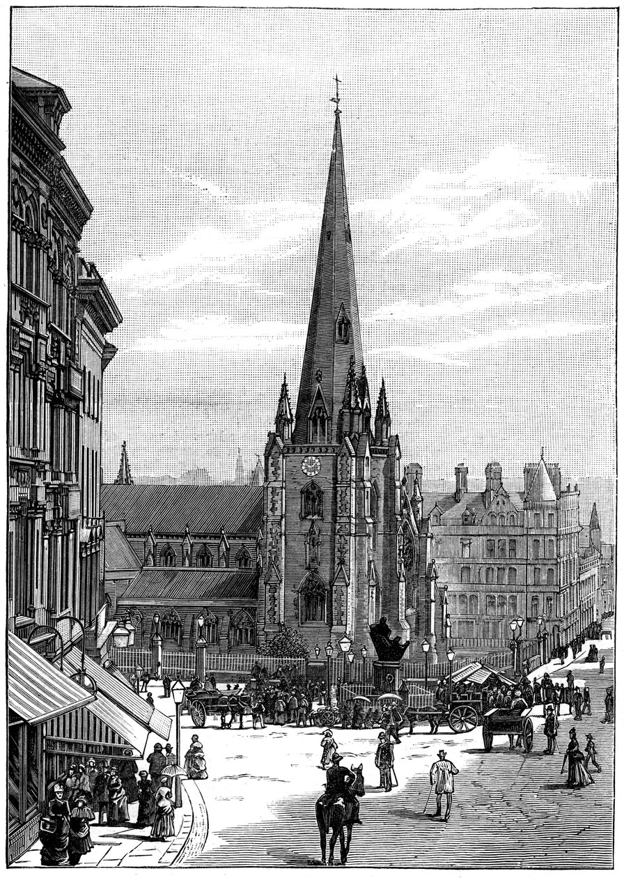 Kościół św. Marcina w Bull Ring, Birmingham, West Midlands, 1887 autorstwa Unbekannt