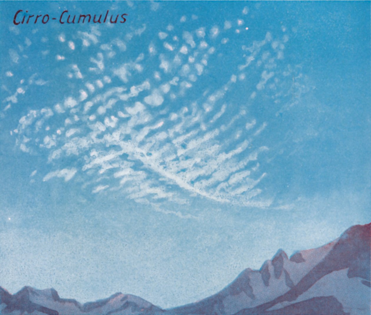 Cirro-Cumulus - Tuzin głównych form chmur na niebie, 1935 autorstwa Unbekannt