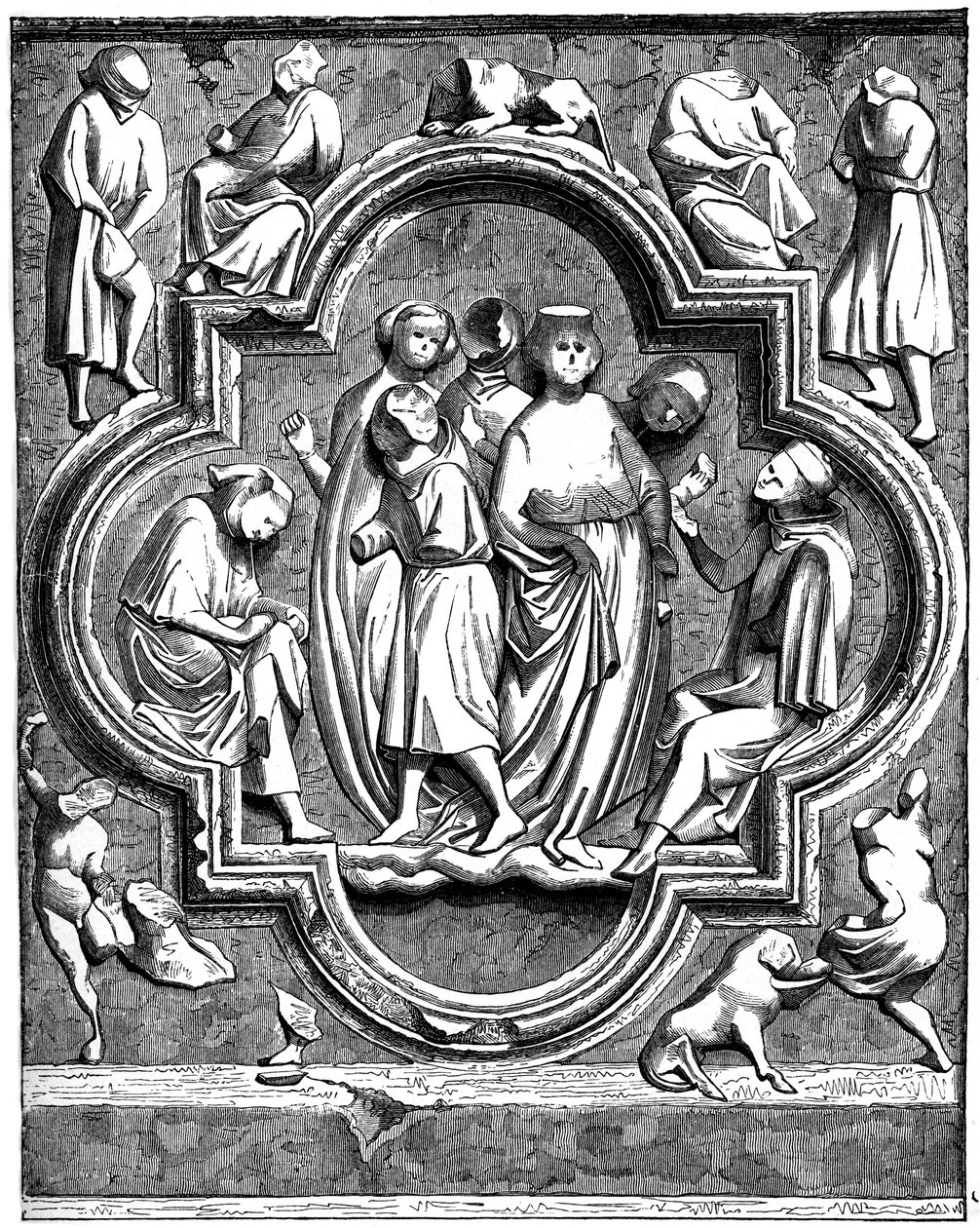 Obywatele Francji pomagający ubogim naukowcom, 1257 1870 autorstwa Unbekannt