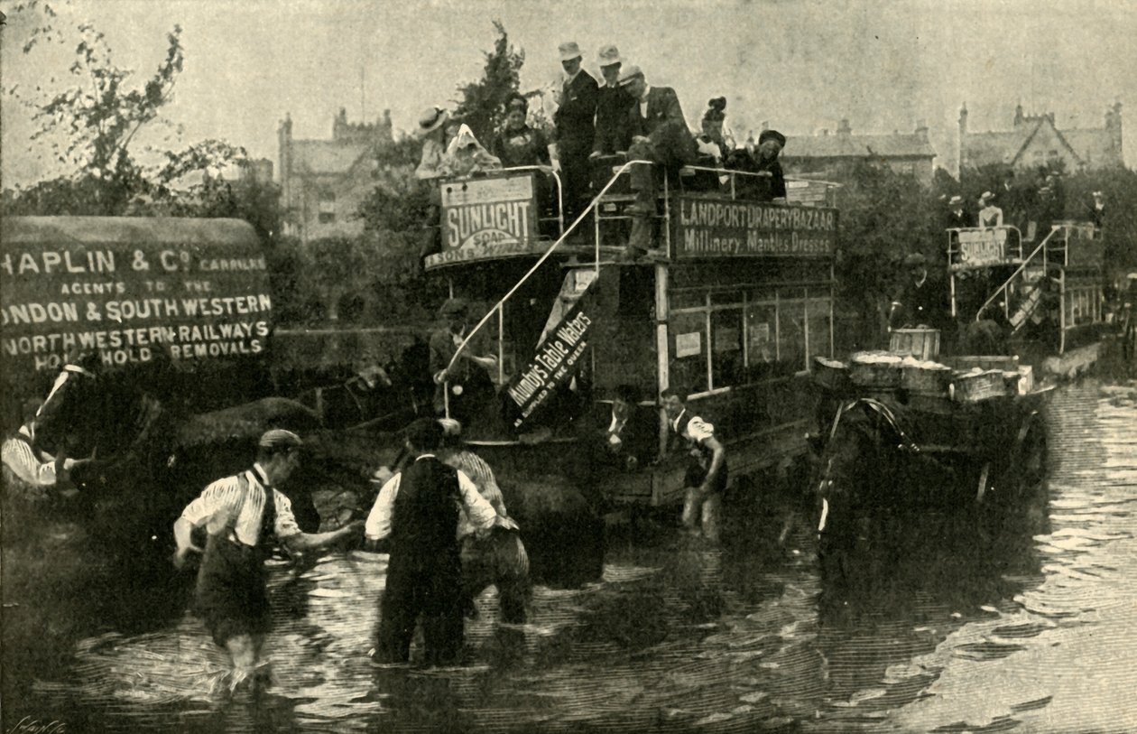 Clarendon Road, Southsea, po burzy, 1901. autorstwa Unbekannt